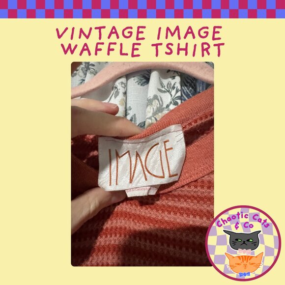 Vintage 'Image' waffle texture tshirt - Picture 2 of 3